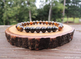 Dainty Obsidian and Tiger Eye for Negative Energy Protection by Rock My Zen