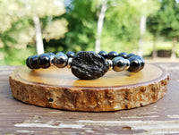 Tektite, Hematite and Black Tourmaline for Psychic Protection by Rock My Zen