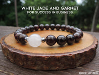 White Jade and Garnet for Success in Business by Rock My Zen