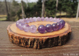 Light and Dark Amethyst bracelet for stress relief and negative energy protection by RockMyZen.com