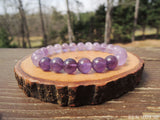 Light and Dark Amethyst bracelet for stress relief and negative energy protection by RockMyZen.com