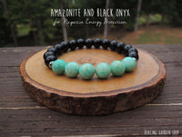 Amazonite and Onyx for Protection by RockMyZen.com