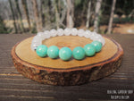 Amazonite and White Jade for Stress Relief by RockMyZen.com