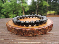Black Obsidian and Snowflake Obsdian Bracelet for Negative Energy Protection by Rock My Zen