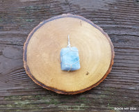 Blue Calcite Wierwrapped Pendant by Rock My Zen