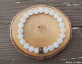 Copper and White Jade bracelet for stress relief and negative energy protection by RockMyZen.com