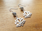 Labradorite and lotus earrings by RockMyZen.com