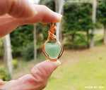 Mini Wirewrapped Green Aventurine Heart in Copper Wire by Rock My Zen