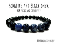 Sodalite and Black Onyx Bracelet