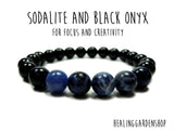 Sodalite and Black Onyx Bracelet