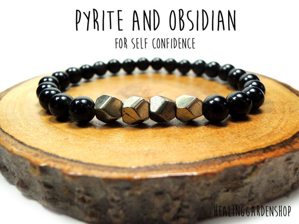Black Obsidian Bead Bracelet - Crystal Vibe