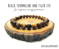 Black Tourmaline and Golden Tiger Eye for Negative Energy Protection