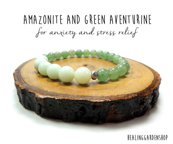 African Amazonite and Green Aventurine for Stress and Anxiety Relief