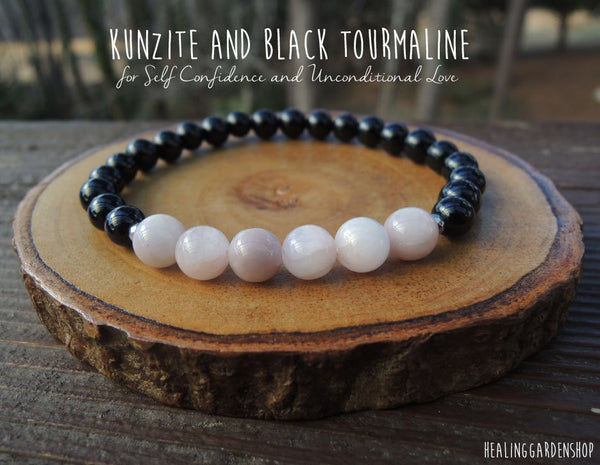 Kunzite and Black Tourmaline for Love and Self Confidence
