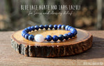 Dainty Blue Lace Agate and Lapis Lazuli for Stress and Anxiety Relief