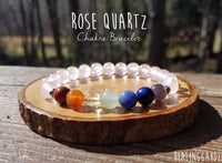 Rose Quartz Chakra Energy Bracelet