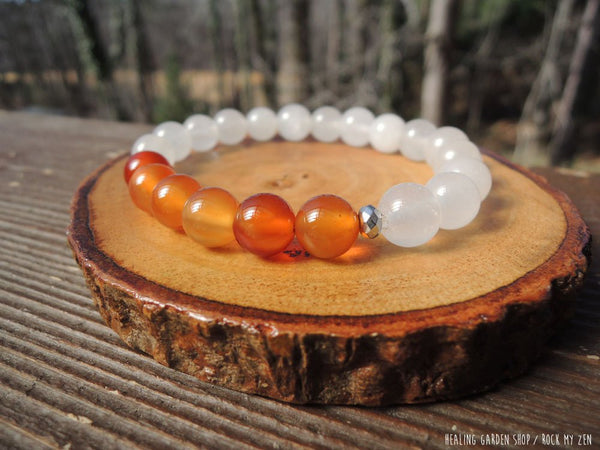 Buy Crystu Carnelian Crystal Stone Carnelian Bracelet for Reiki Healing and  Crystal Healing Stones for Men and Women (Color : Orange/Red) at Amazon.in