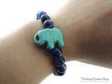 Howlite Elephant and Lapis Lazuli for Stress and Anxiety Relief
