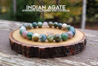 8mm Indian Agate Energy Bracelet by Rock My Zen