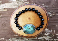 Faceted Labradorite and Black Tourmaline for Negative Energy Protection by Rock My Zen