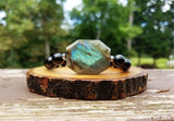 Faceted Labradorite and Black Tourmaline for Negative Energy Protection by Rock My Zen