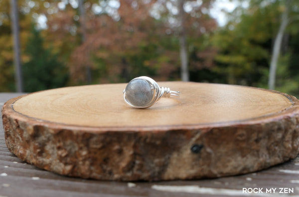 Labradorite Wire Wrapped Ring by Rock My Zen
