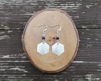 Lapis Lazuli Solid Hexagon Earrings by Rock My Zen