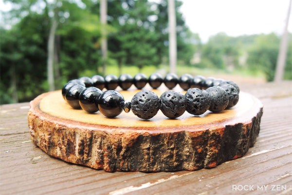 Lava Rock Bracelet  For Grounding Stress Relief  Emotional Support   Treasure Tales