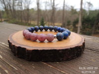 Lepidolite and Lapis Lazuli for Stress and Depression Relief by RockMyZen.com