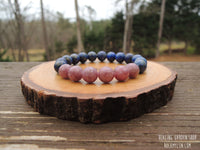 Lepidolite and Lapis Lazuli for Stress and Depression Relief by RockMyZen.com
