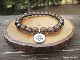 Lotus and Smokey Quartz Bracelet by Rock My Zen