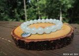 Lotus and Aquamarine bracelet by Rock My Zen