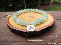 Lotus and Green Aventurine Bracelet by Rock My Zen