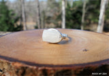Free form Moonstone Wirewrapped Ring in Silver Fill or Copper Wire by Rock My Zen