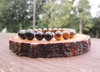 Black Obsidian and Tiger Eye for Negative Energy Protection by Rock My Zen