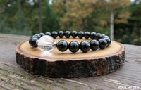 Clear Quartz and Black Tourmaline Bracelet for Negative Energy Protection by Rock My Zen