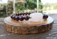 Faceted Rose Quartz and Red Garnet for Love by Rock My Zen