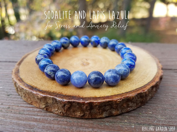 Lapis Lazuli Bracelet - Flat Bead Bracelet For Men – GT collection