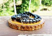 Tektite, Hematite and Black Tourmaline for Psychic Protection by Rock My Zen