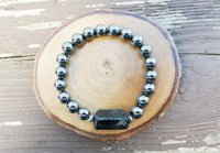 Natural Black Tourmaline and Hematite for Empath Protection by Rock My Zen