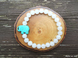 Howlite Elephant and White Jade for Stress Relief by Rock My Zen