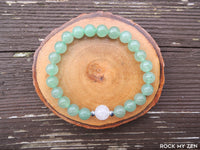 White Jade and Green Aventurine Bracelet by Rock My Zen
